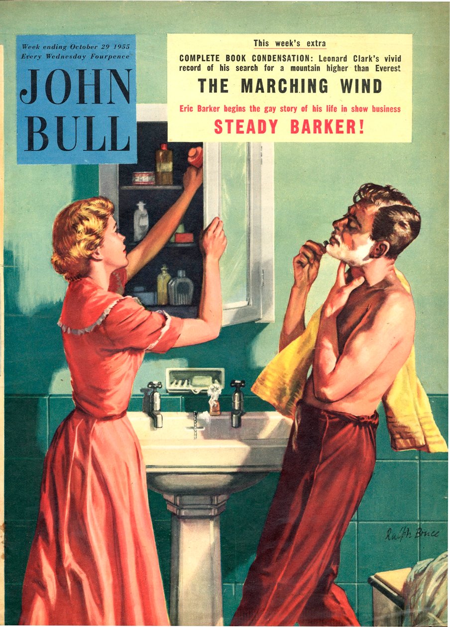Prima di copertina di "John Bull", ottobre 1955 (litografia a colori) da Ralph Bruce