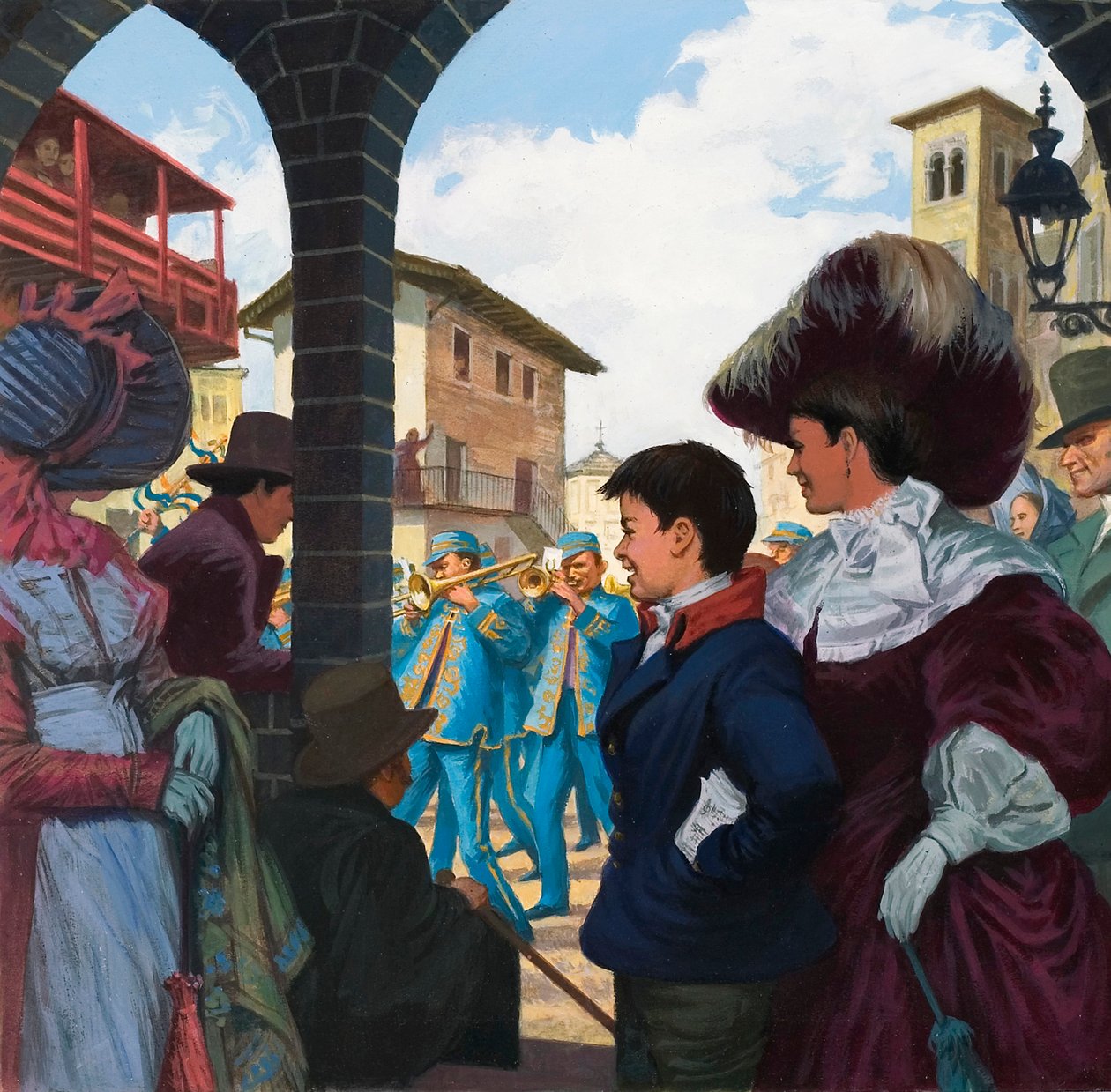 Giuseppe Verdi (1813-1901) da giovane (gouache su carta) da Ralph Bruce