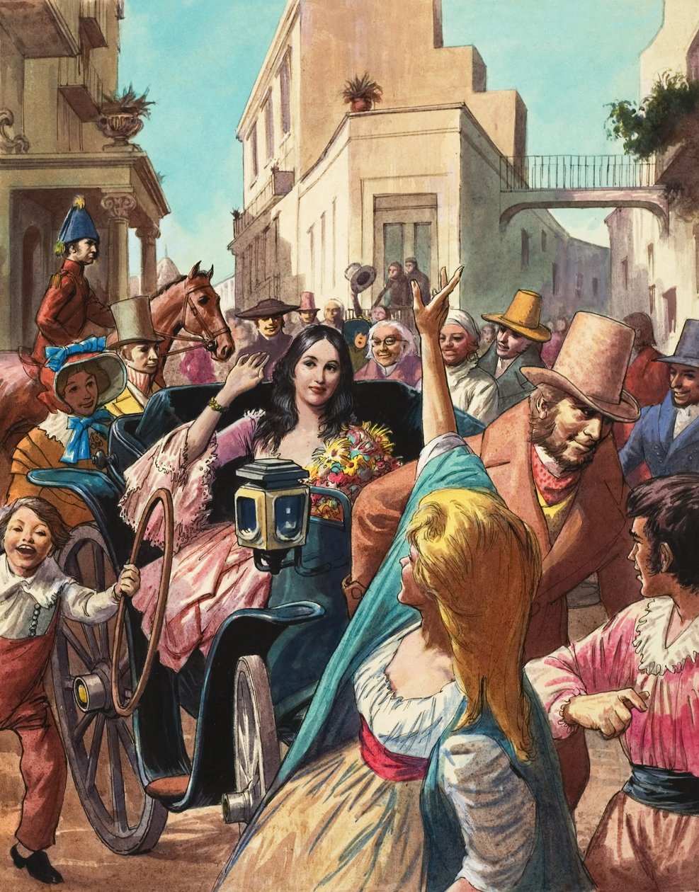 Maria Malibran (1808-36) in visita a Lucca (gouache su carta) da Ralph Bruce