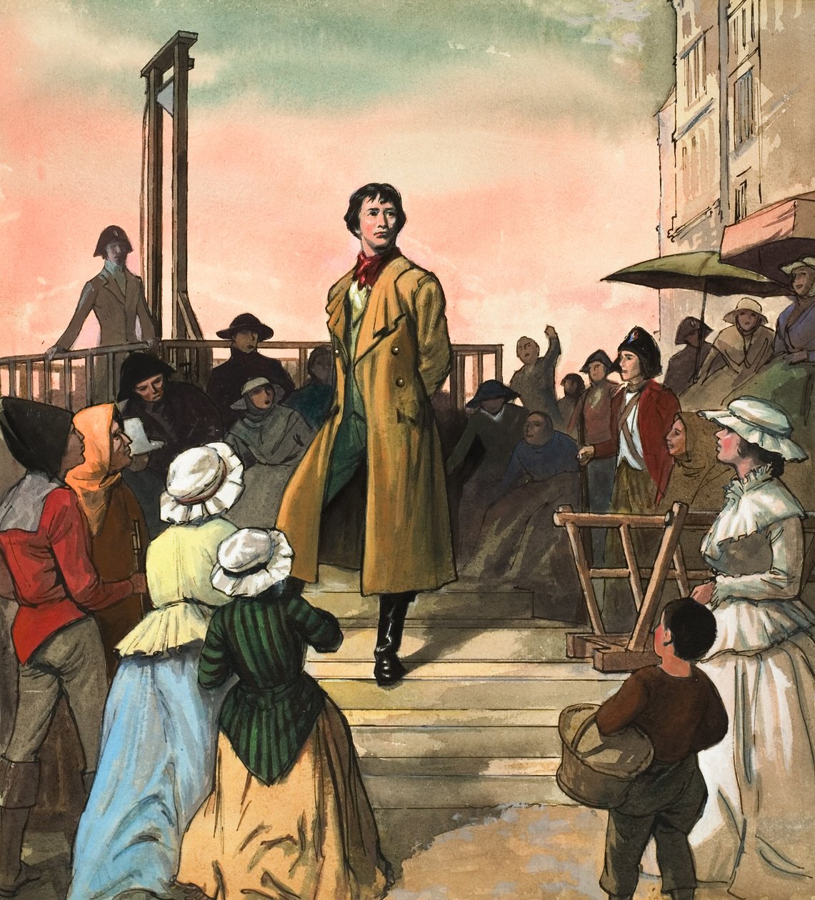 Sydney Carton, da "Racconto di due città" di Charles Dickens (gouache su carta) da Ralph Bruce