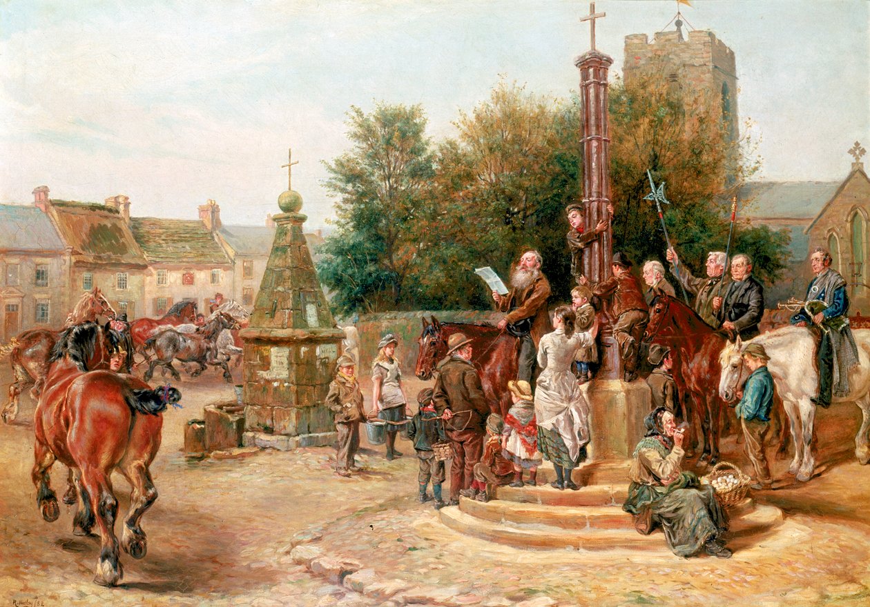 Proclamazione della Fiera di Stagshaw a Corbridge da Ralph Hedley