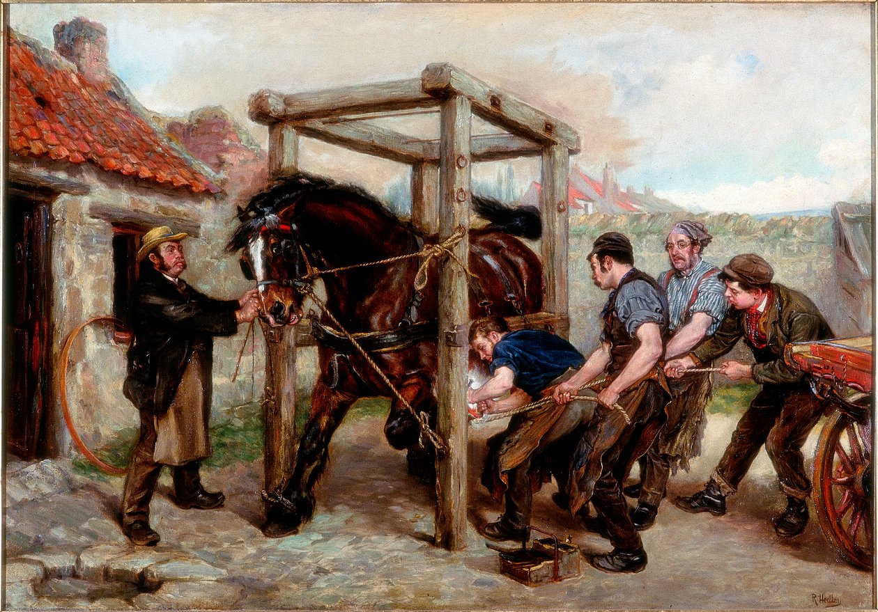 Ferratura della Giumenta Baia, c.1885-90 da Ralph Hedley