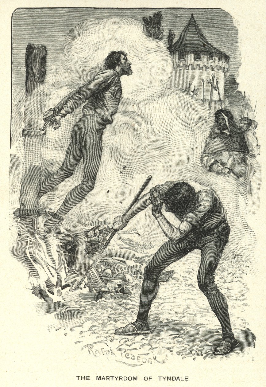 Il martirio di Tyndale (incisione) da Ralph Peacock