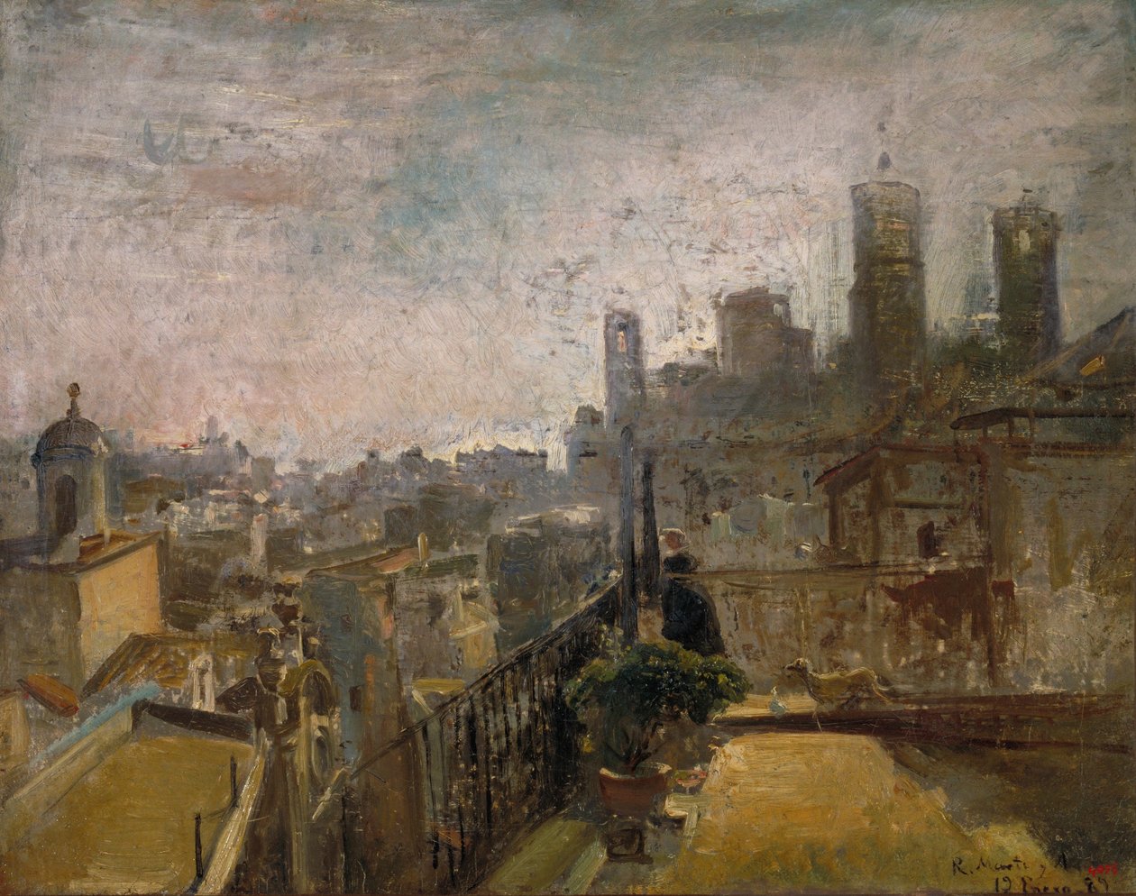 Vista di Barcellona da un Tetto in Riera de Sant Joan da Ramón Martí Alsina
