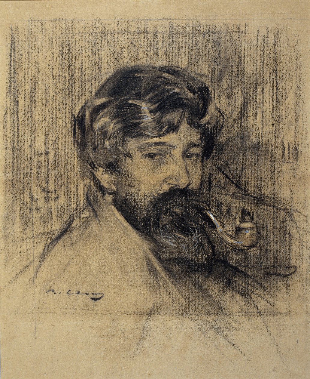 Ritratto di Santiago Rusiñol da Ramon Casas i Carbo