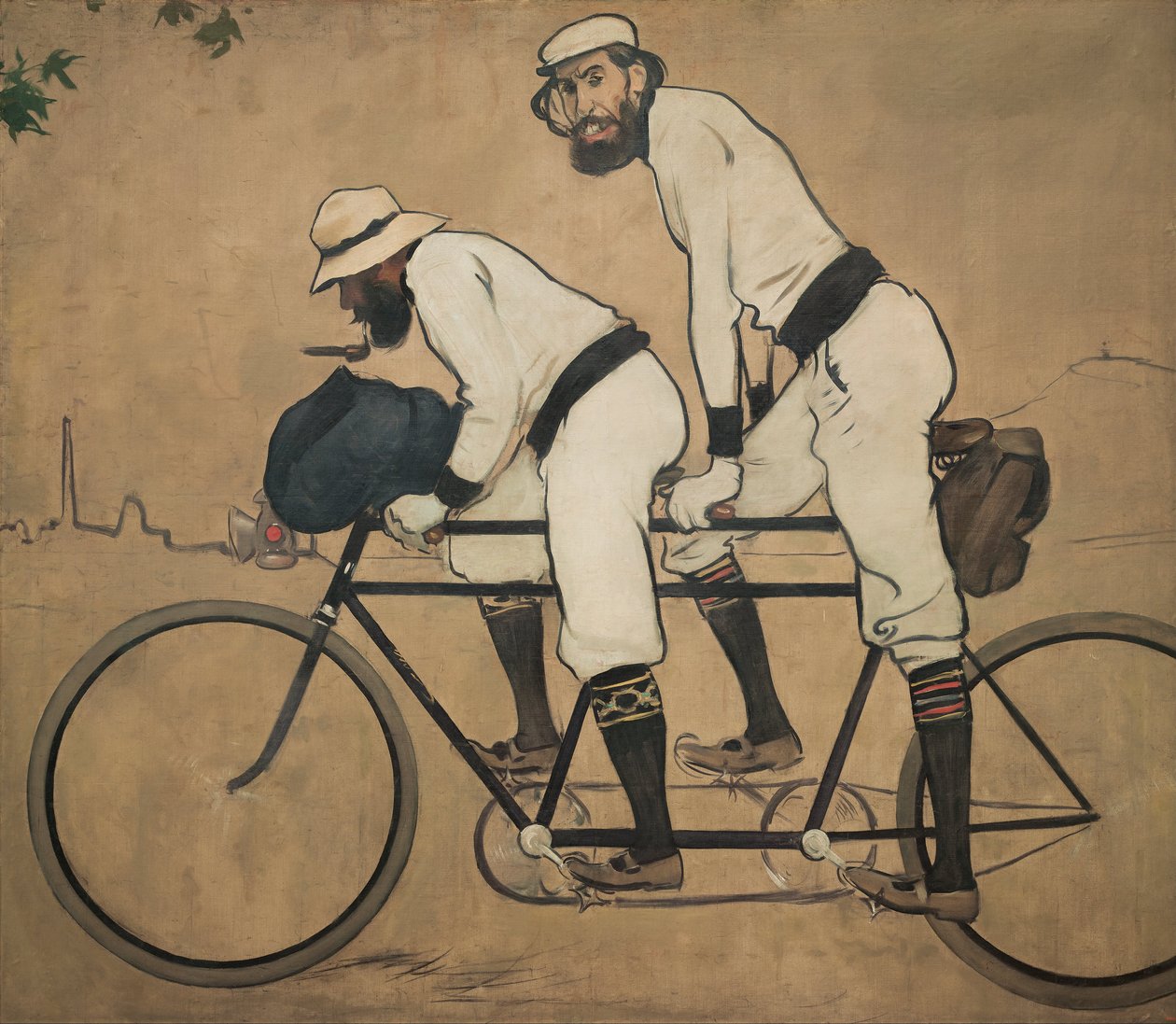 Ramon Casas e Pere Romeu su un tandem da Ramon Casas i Carbo