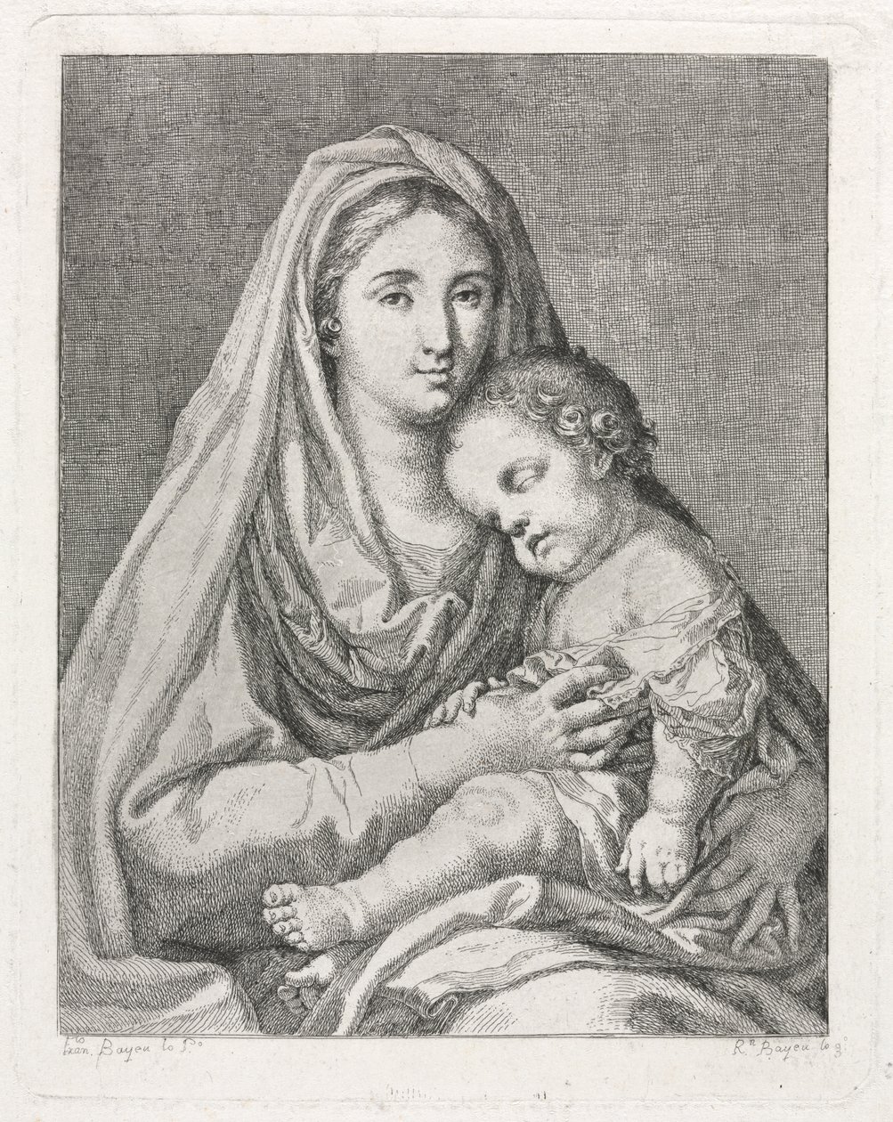 Madonna e bambino (dopo Francisco Bayeu y Subias) da Ramon Bayeu y Subias