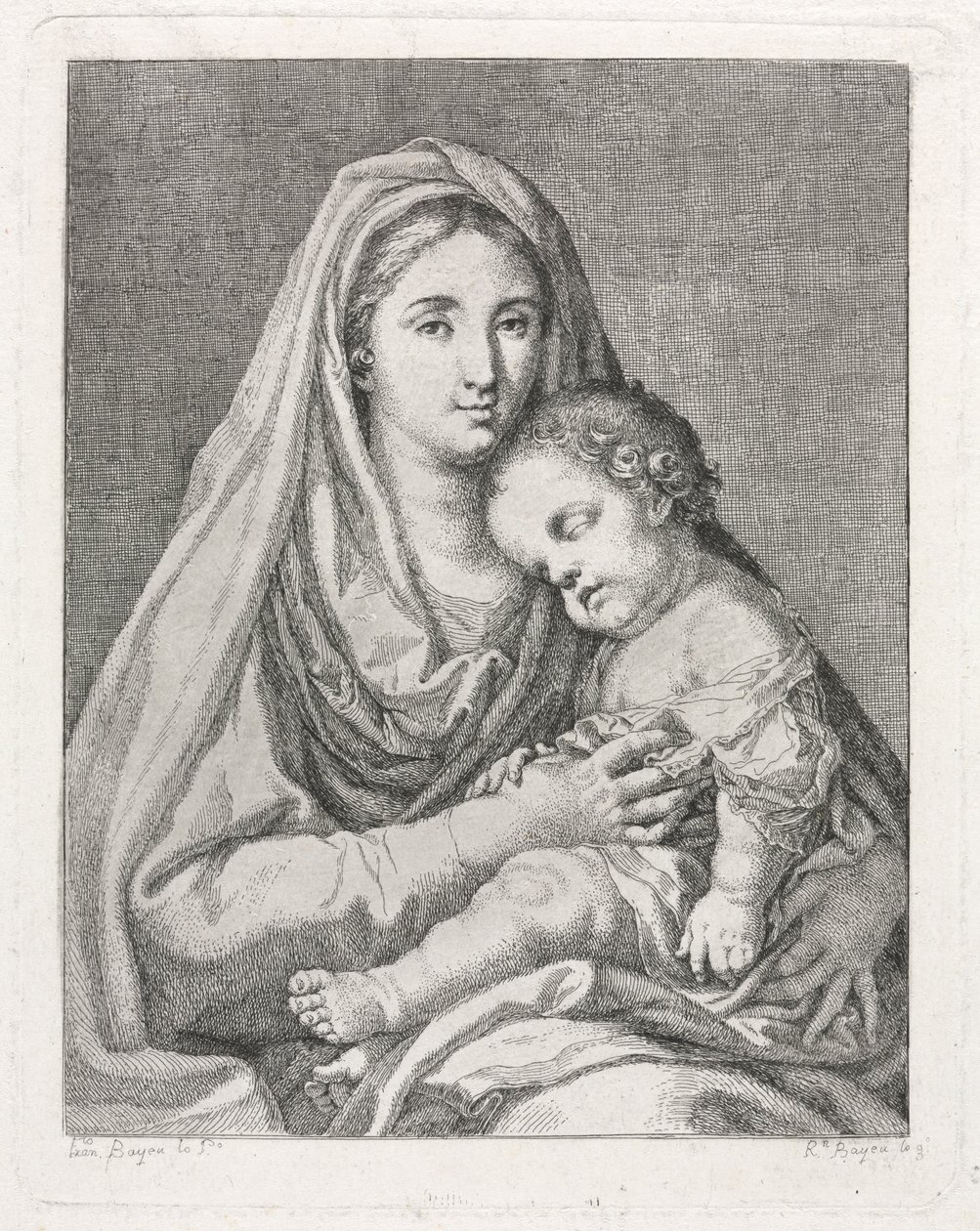 Madonna con Bambino dopo Francisco Bayeu y Subias da Ramon Bayeu y Subias