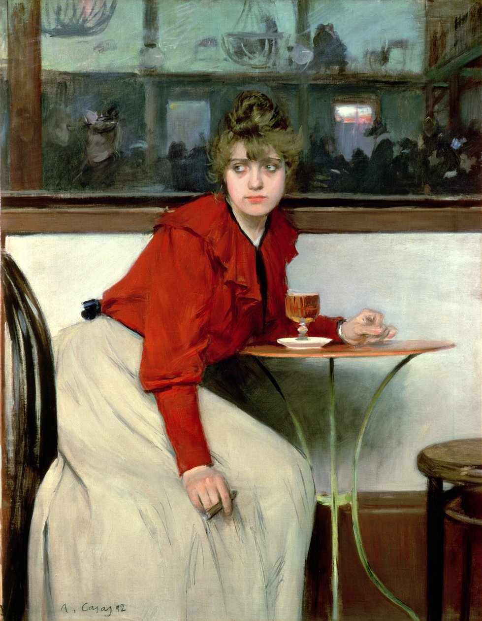 Ragazza in un bar da Ramon Casas i Carbo