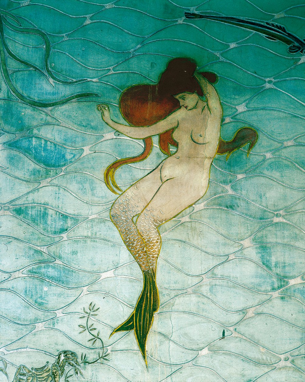 Stanza della Sirena della Locanda Spagnola a Barcellona, dettaglio da Ramon Casas i Carbo