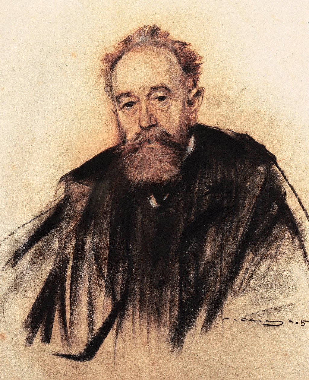 Ritratto del pittore e politico spagnolo Aureliano de Beruete (1845-1912) da Ramon Casas i Carbo