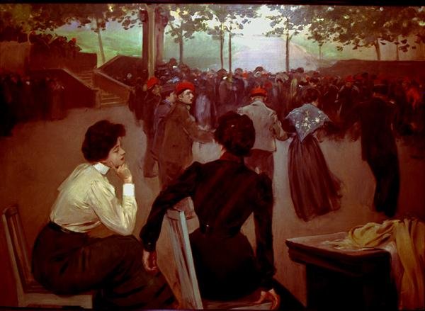 Sardane nella Fontana di San Roque a Olot, c.1901-02 da Ramon Casas i Carbo