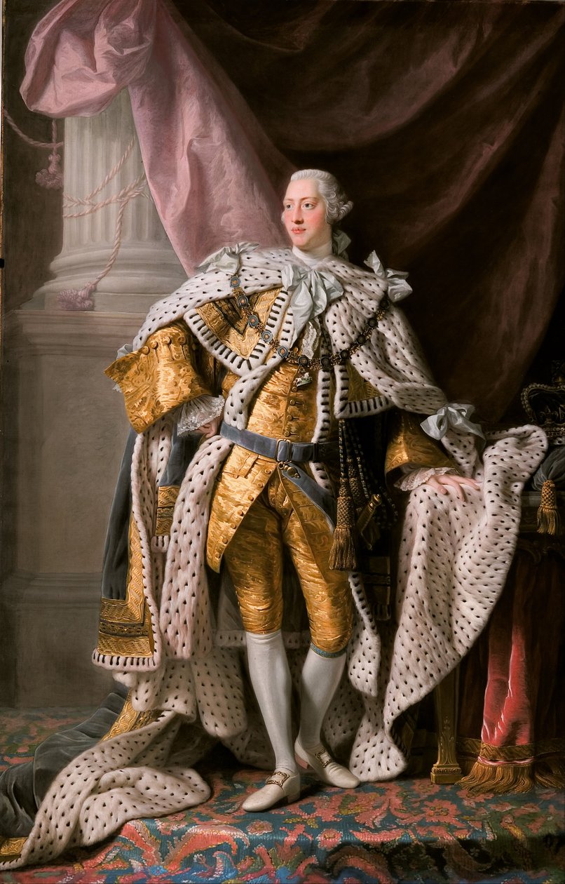 Ritratto del re Giorgio III del Regno Unito nei suoi abiti di incoronazione da Ramsay