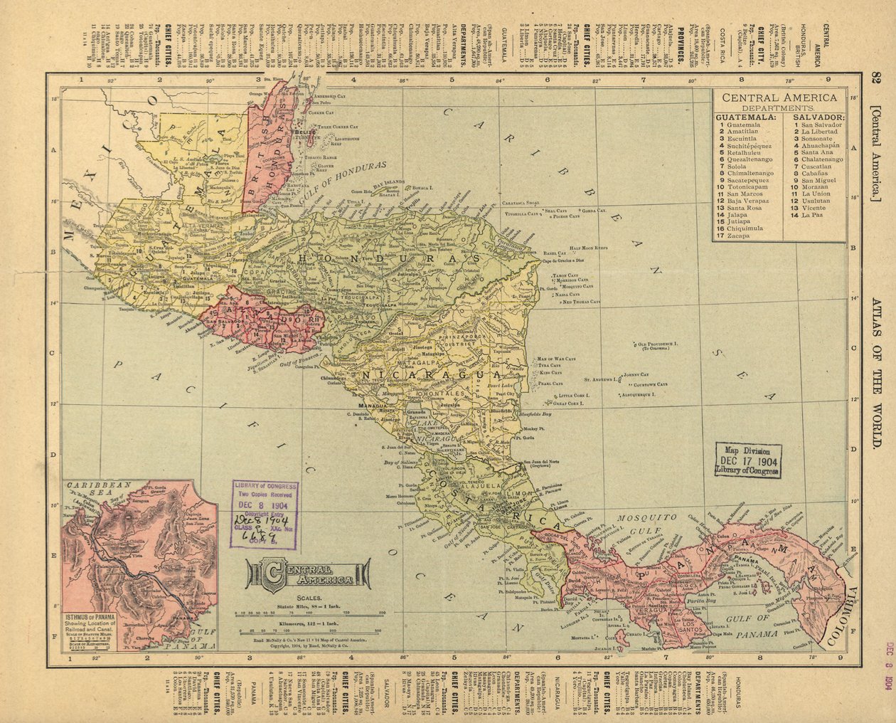 America centrale. LOC 2003627010 da Rand McNally and Company