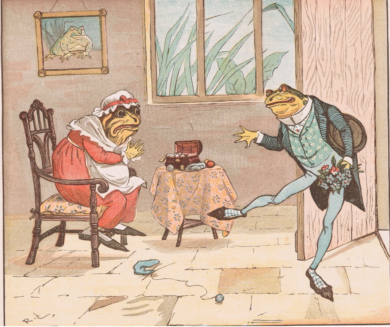 Una rana che vorrebbe corteggiare da Randolph Caldecott