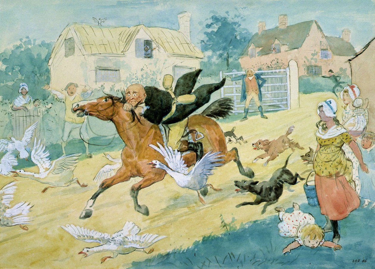 John Gilpin che cavalca verso Edmonton da Randolph Caldecott