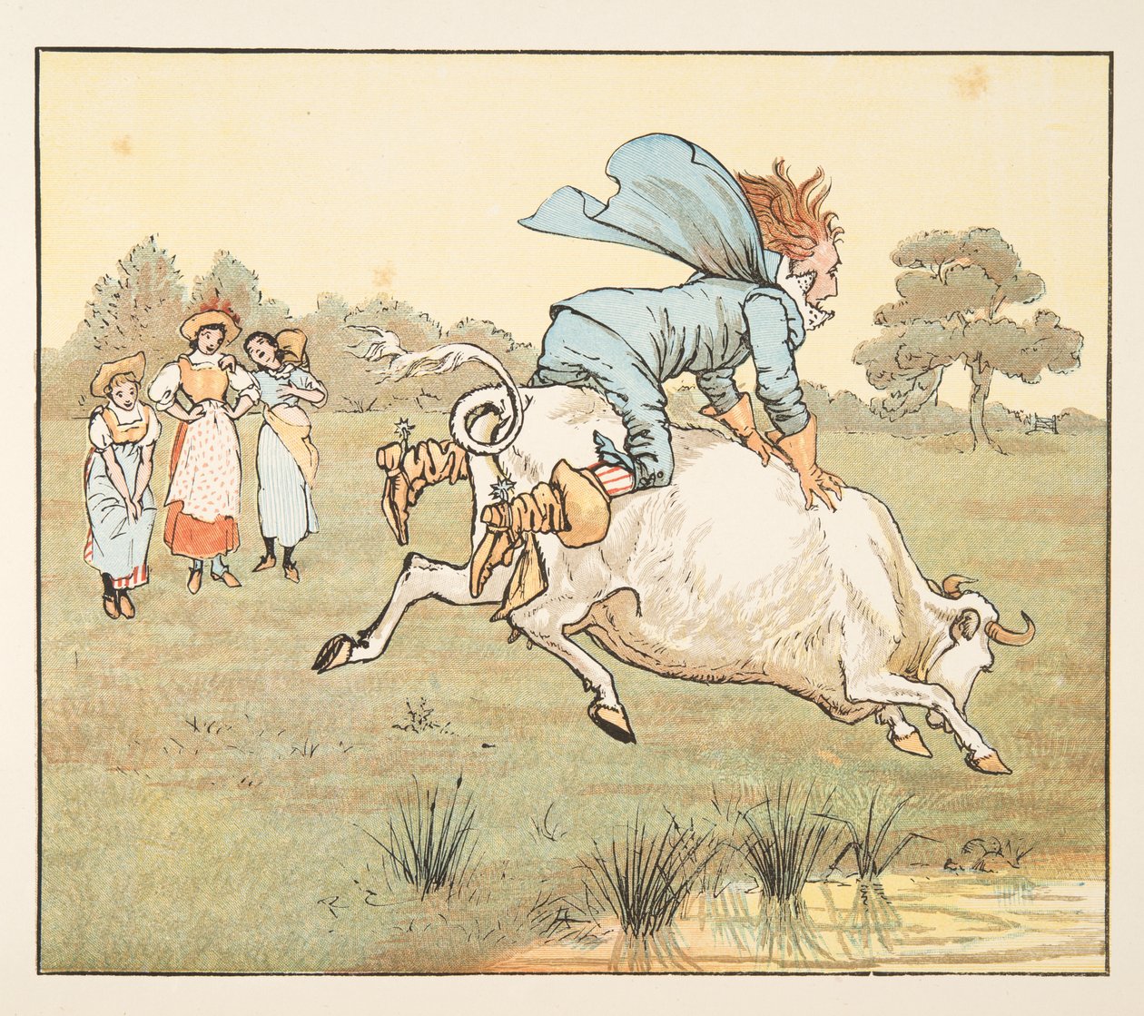 "Nessuno ti ha chiesto, signore!", disse lei, da The Hey Diddle Diddle Picture Book, pub.1882 da Randolph Caldecott