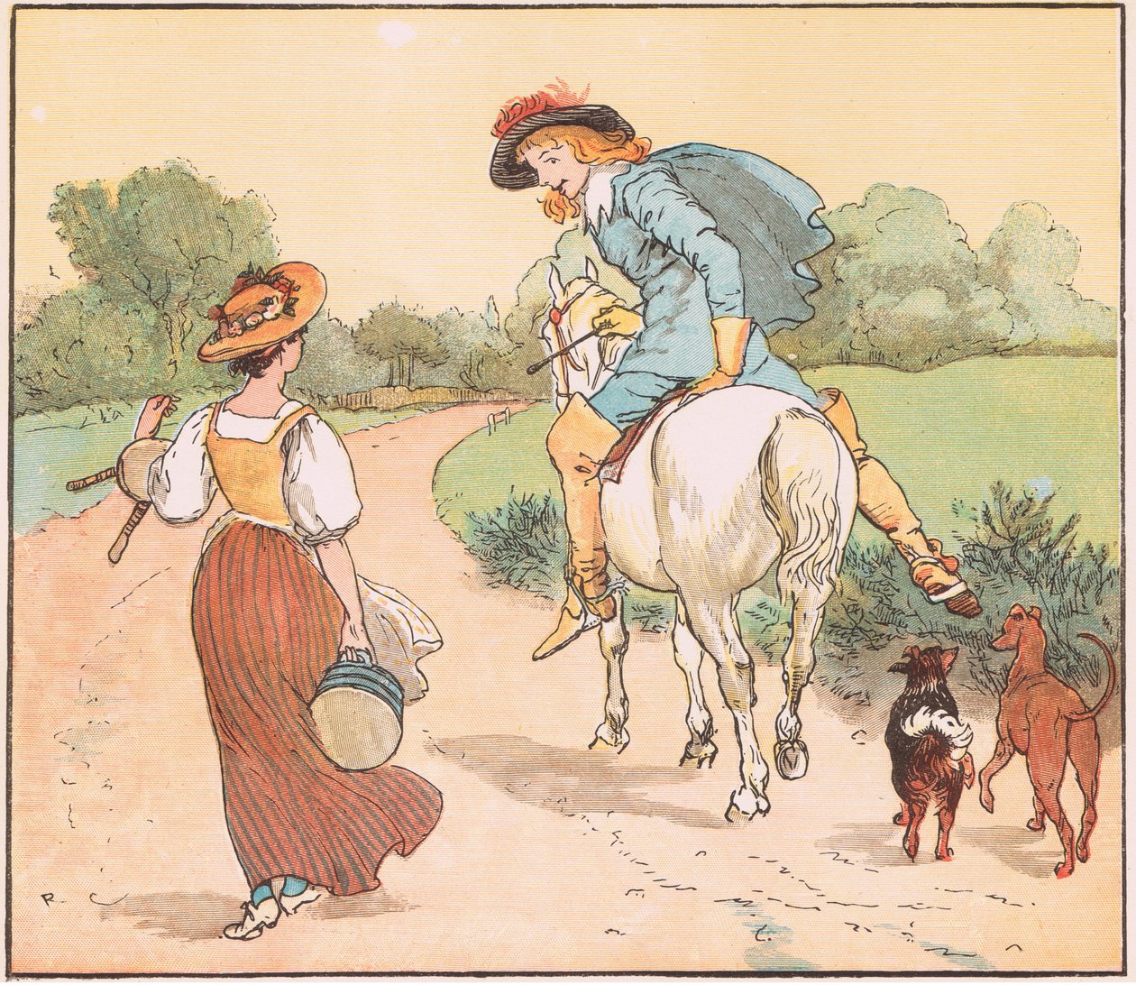 Posso venire con te, mia bella fanciulla? da Randolph Caldecott