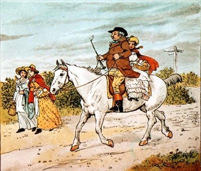 Un contadino andava trottando sulla sua cavalla grigia da Randolph Caldecott