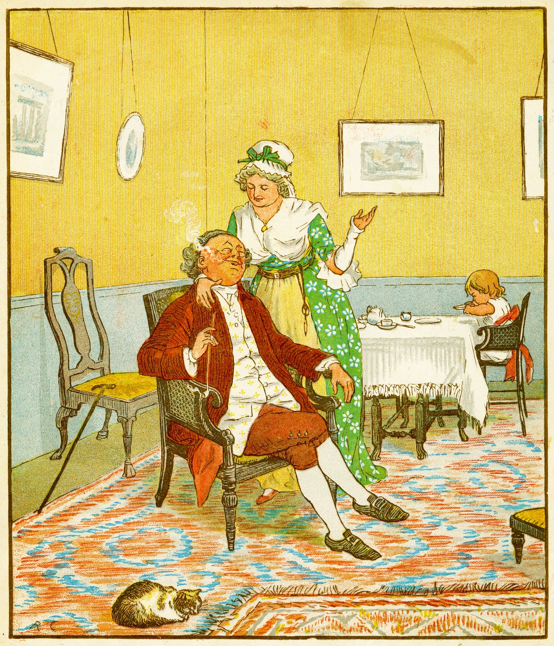 Frontespizio, La divertente storia di John Gilpin, 1878 da Randolph Caldecott