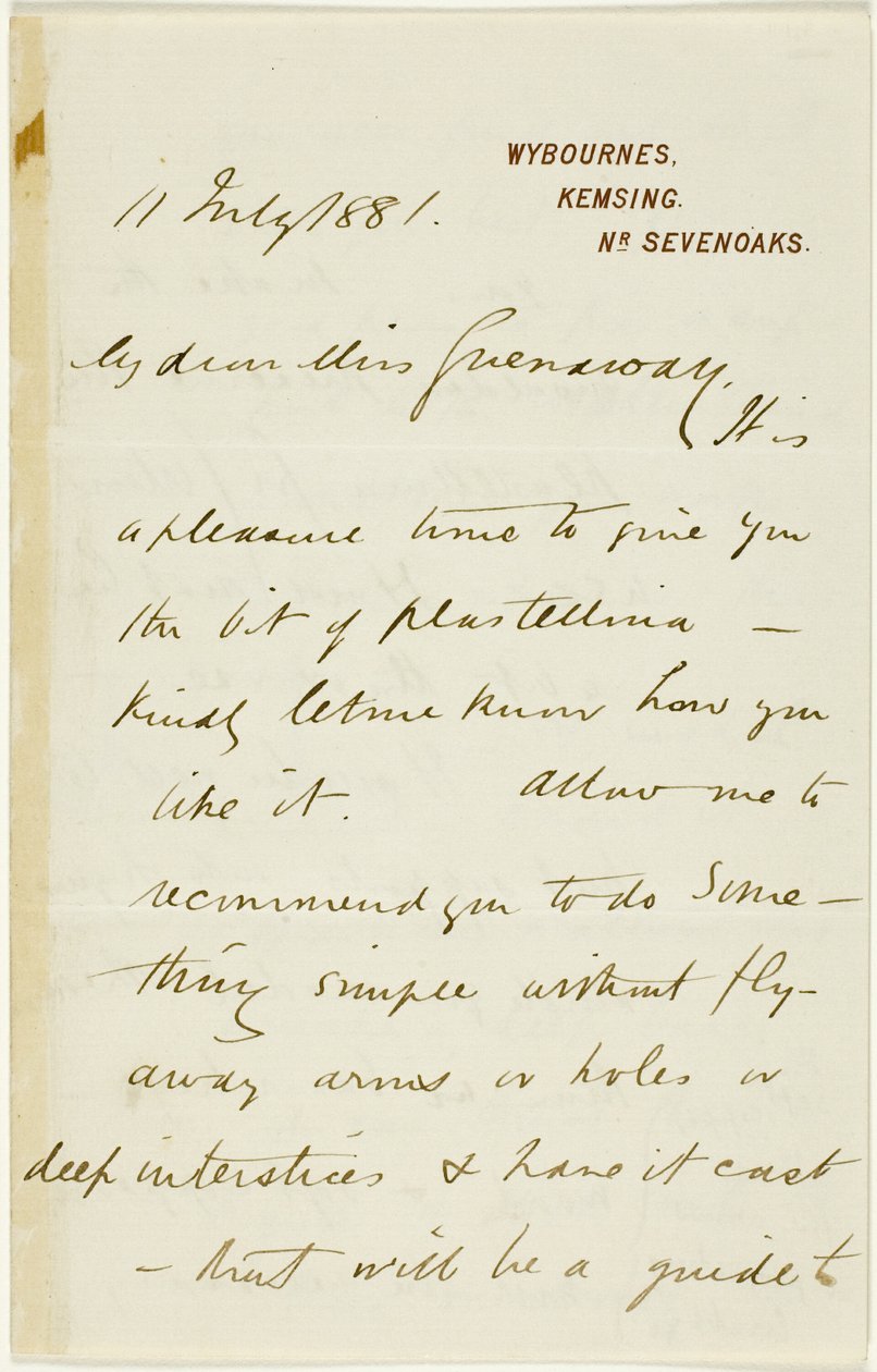 Lettera a Kate Greenaway da Randolph Caldecott