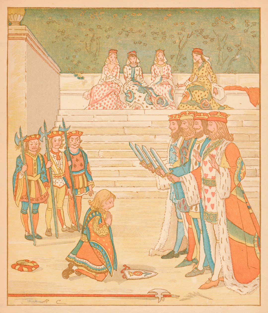 Il Fante di Cuori, Riportò quelle Crostate, E giurò che non avrebbe più rubato, 1880 da Randolph Caldecott