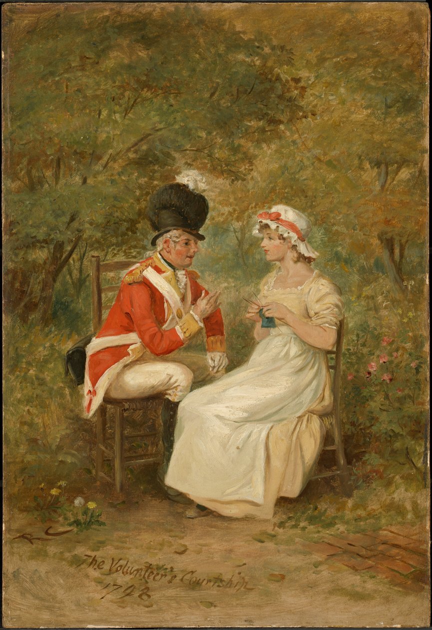 Il corteggiamento del volontario, 1798 da Randolph Caldecott