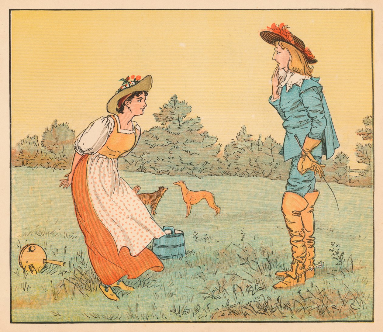 Allora non posso sposarti, mia bella fanciulla!, c1882 da Randolph Caldecott