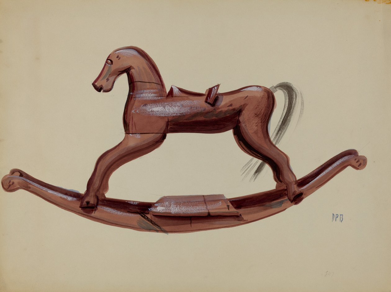 Cavallo a dondolo da Raoul Du Bois