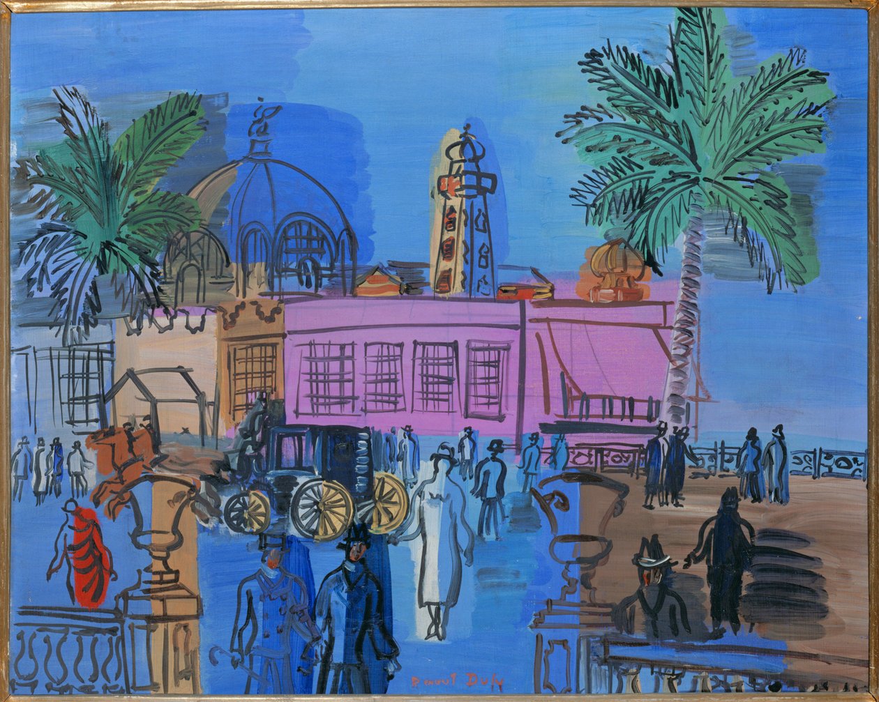 Passeggiata a Nizza (gouache su carta) da Raoul Dufy