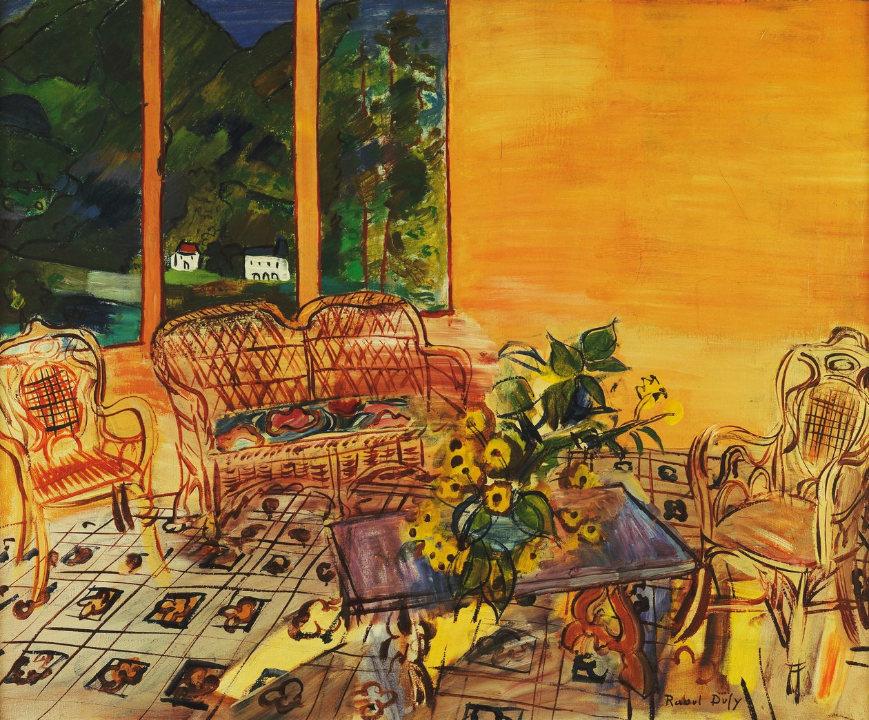 Interno, Vernet les Bains; Interieur, Vernet les Bains da Raoul Dufy