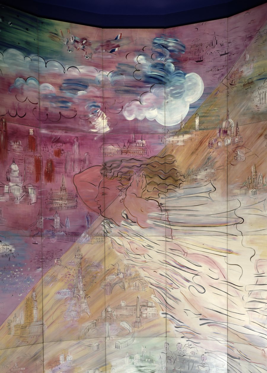La Fee Electricite, dettaglio del lato sinistro da Raoul Dufy