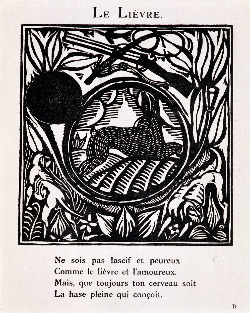 La lepre - in "Le Bestiaire ou cortège d