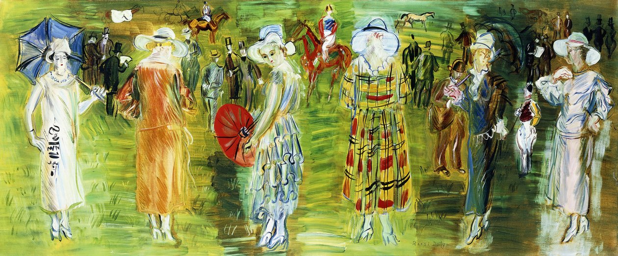 Manichini di Poiret alle corse nel 1923 da Raoul Dufy