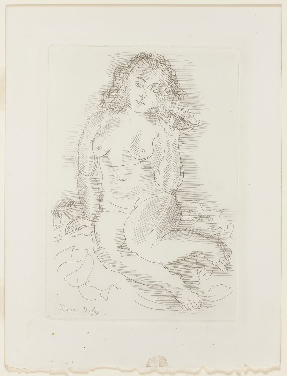 Nudo che ascolta una conchiglia da Raoul Dufy