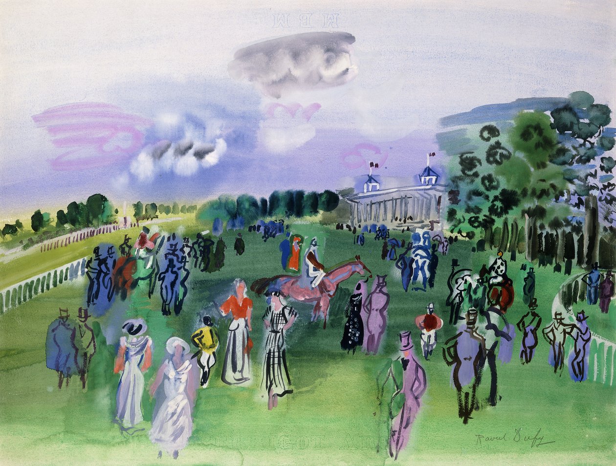 Ippodromo di Chantilly (gouache e acquerello) da Raoul Dufy