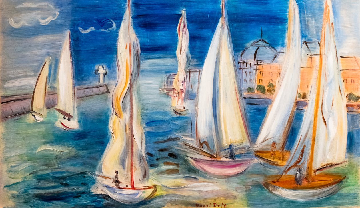 Regata a Deauville, 1946 circa (olio su tavola) da Raoul Dufy