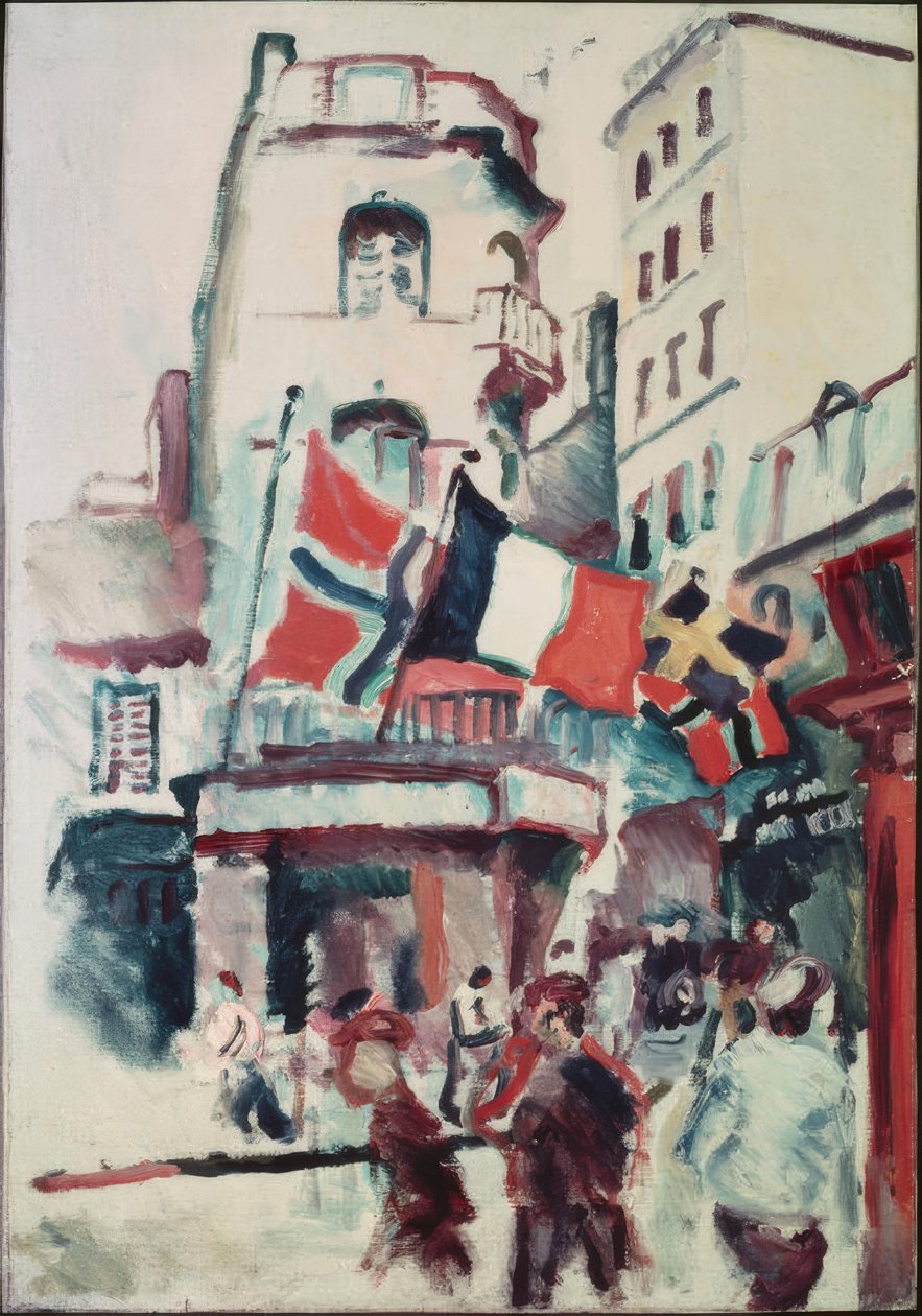 Strada con bandiere da Raoul Dufy