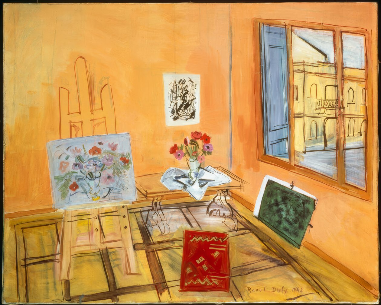 Studio con bouquet da Raoul Dufy