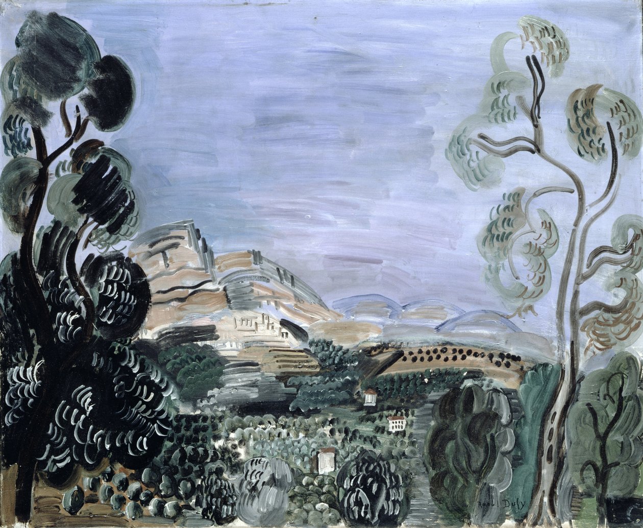 La baia di Saint-Jeannet, 1922-23 circa (olio su tela) da Raoul Dufy