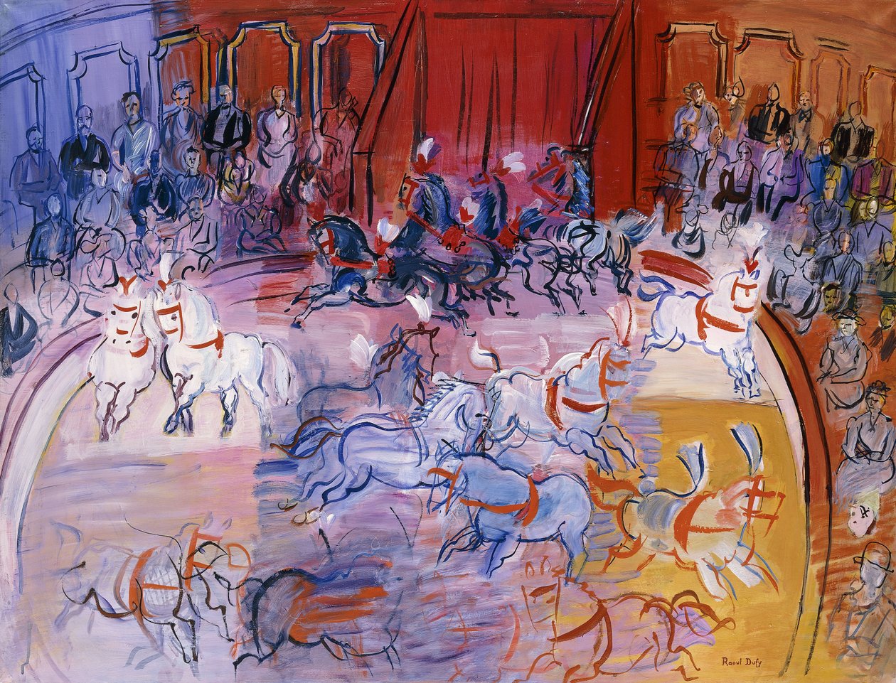 Il tendone, 1935 circa (olio su tela) da Raoul Dufy