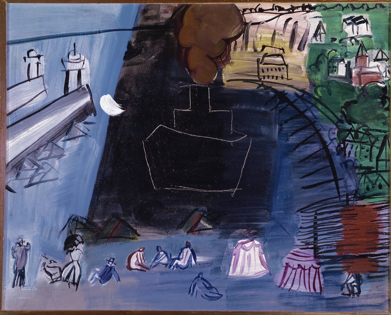Il carico nero (olio su tela, XX secolo) da Raoul Dufy