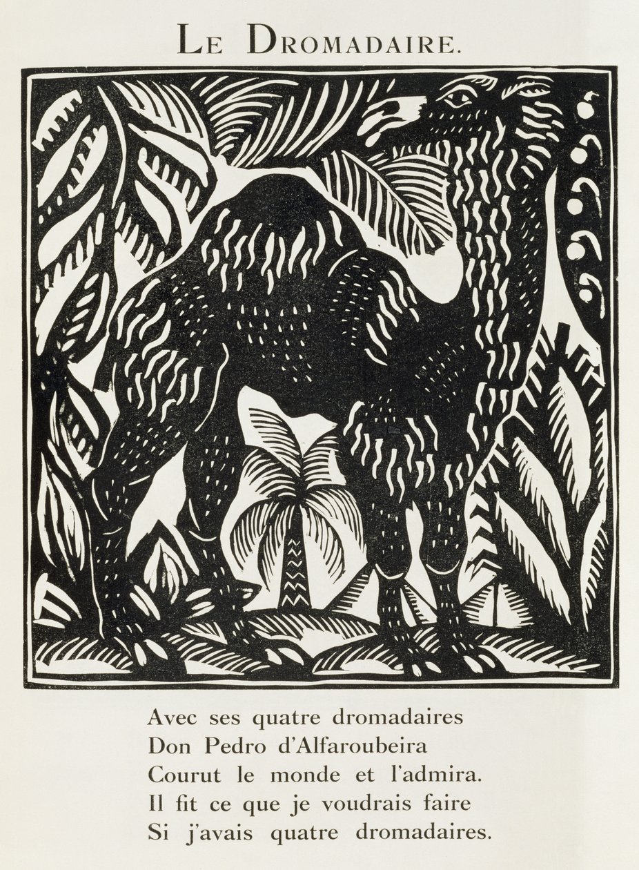 Il Dromedario, illustrazione da "Il Bestiario o Processione di Orfeo". da Raoul Dufy