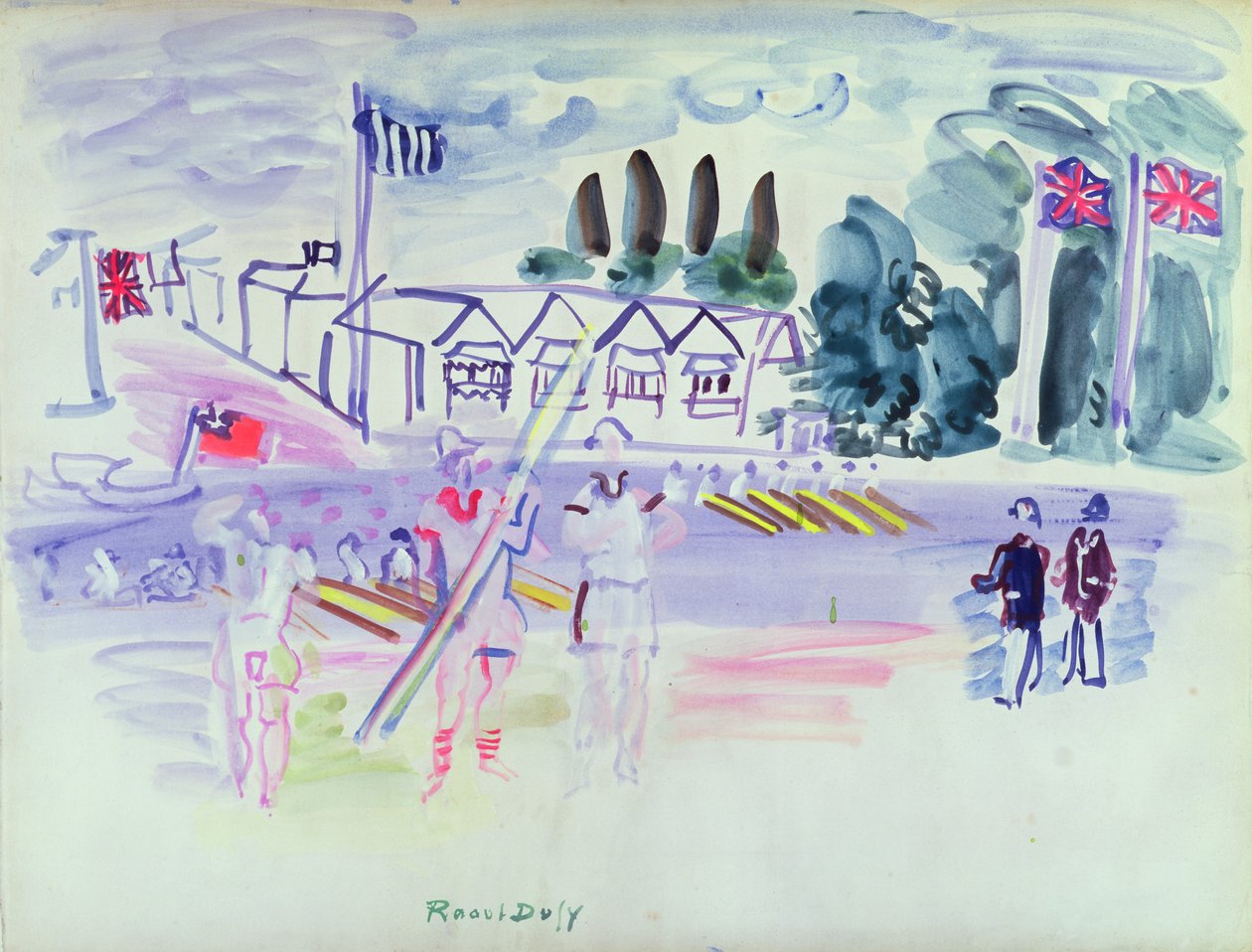 La regata di Henley (acquerello su carta) da Raoul Dufy