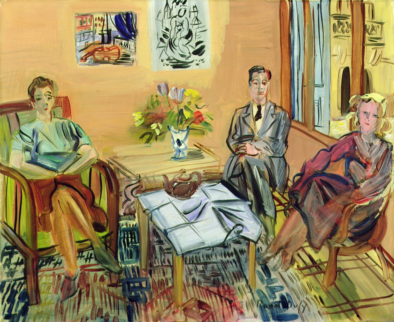 Tre figure sedute da Raoul Dufy