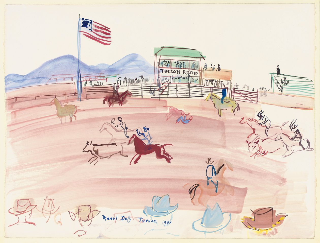 Rodeo di Tucson da Raoul Dufy