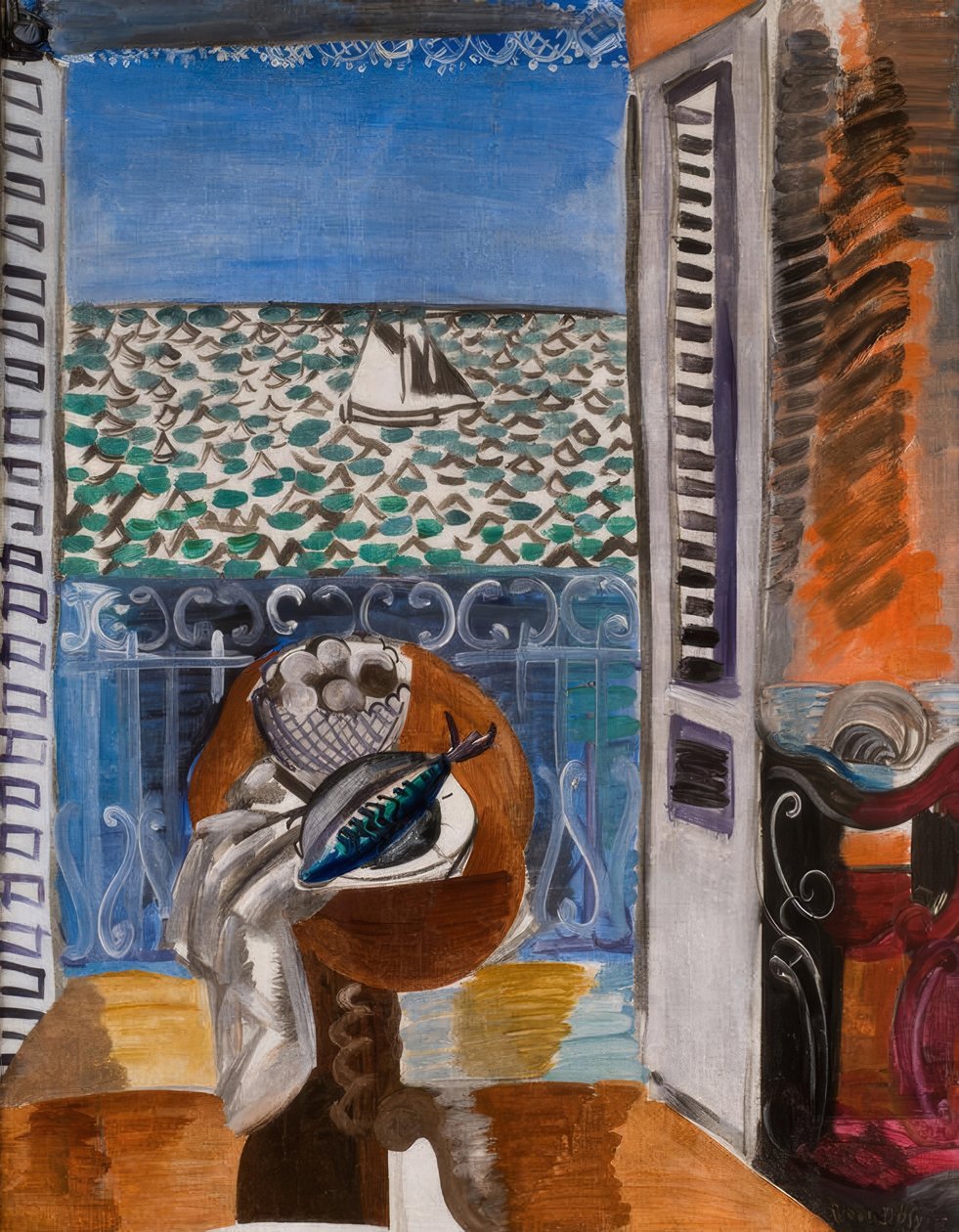 Vista attraverso una finestra, bella da Raoul Dufy