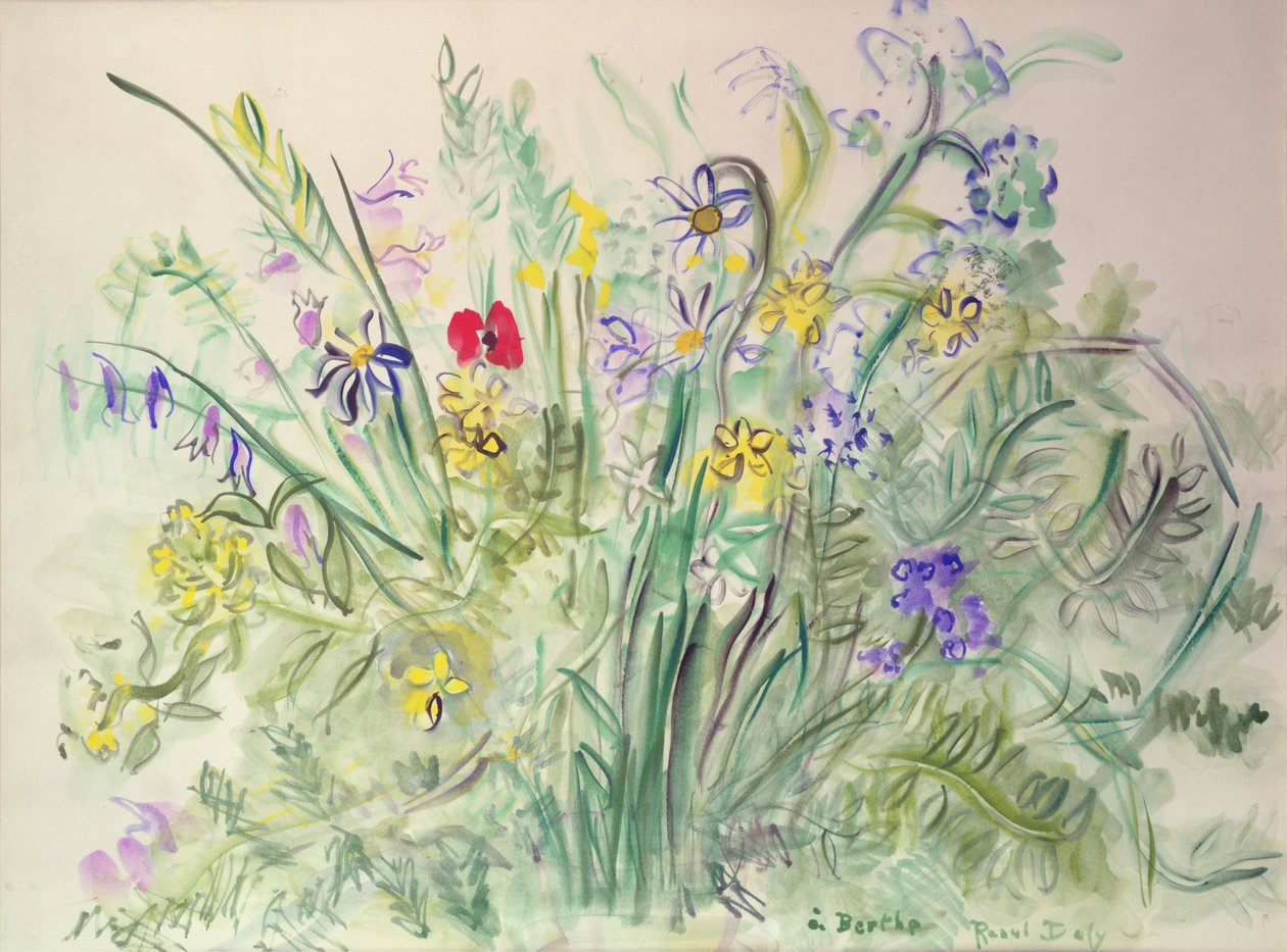 Fiori selvatici (acquerello su carta) da Raoul Dufy