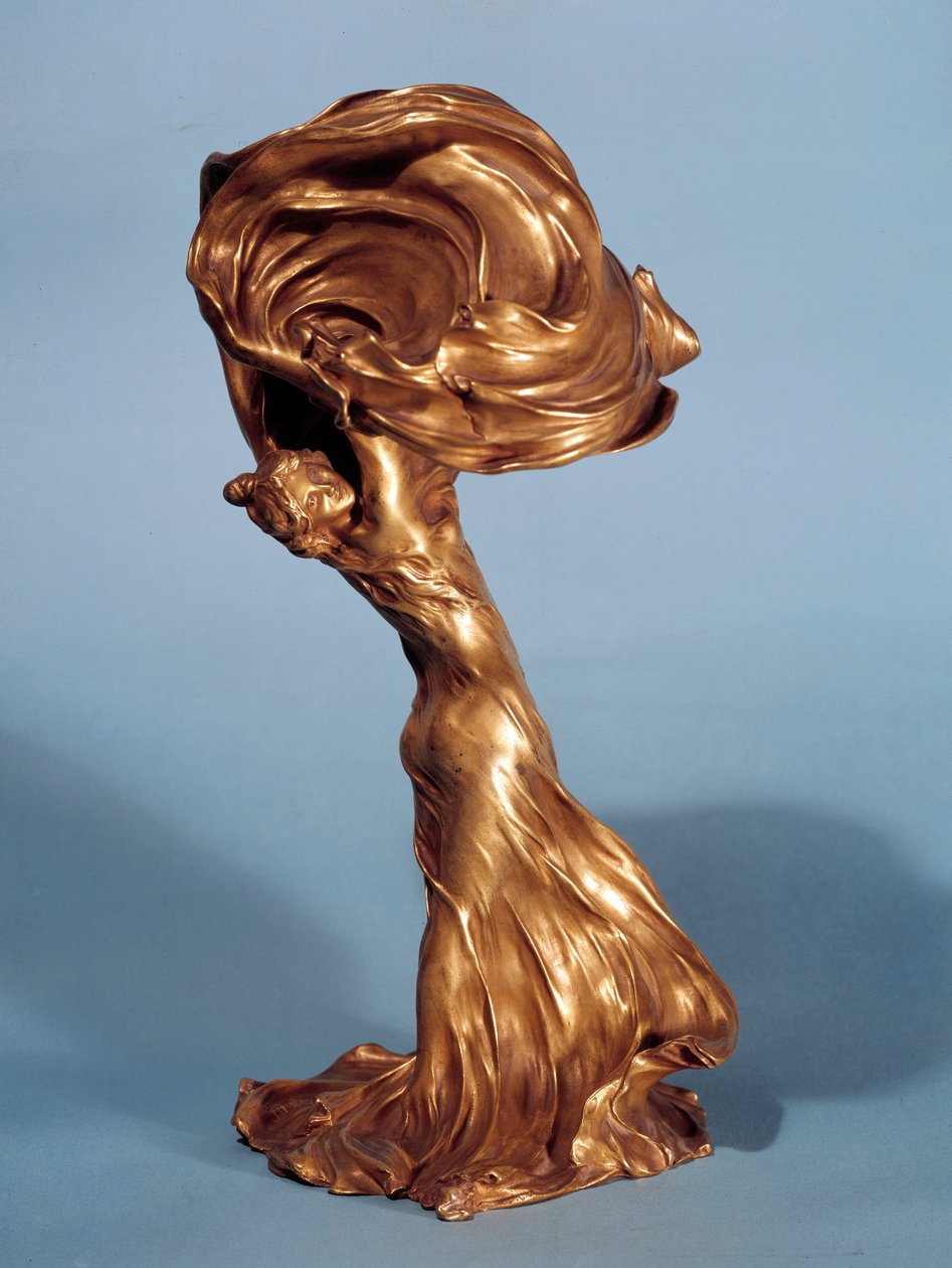 Lampada rappresentante la danzatrice americana Loie Fuller (1862-1928) realizzata da Francois Raoul Larche (1860-1912) 1900 Parigi, arti decorative da Raoul Francois Larche