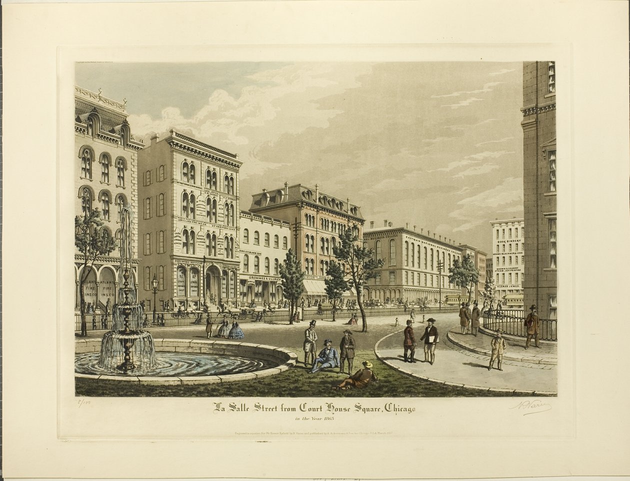 La Salle Street da Court House Square, Chicago, nell